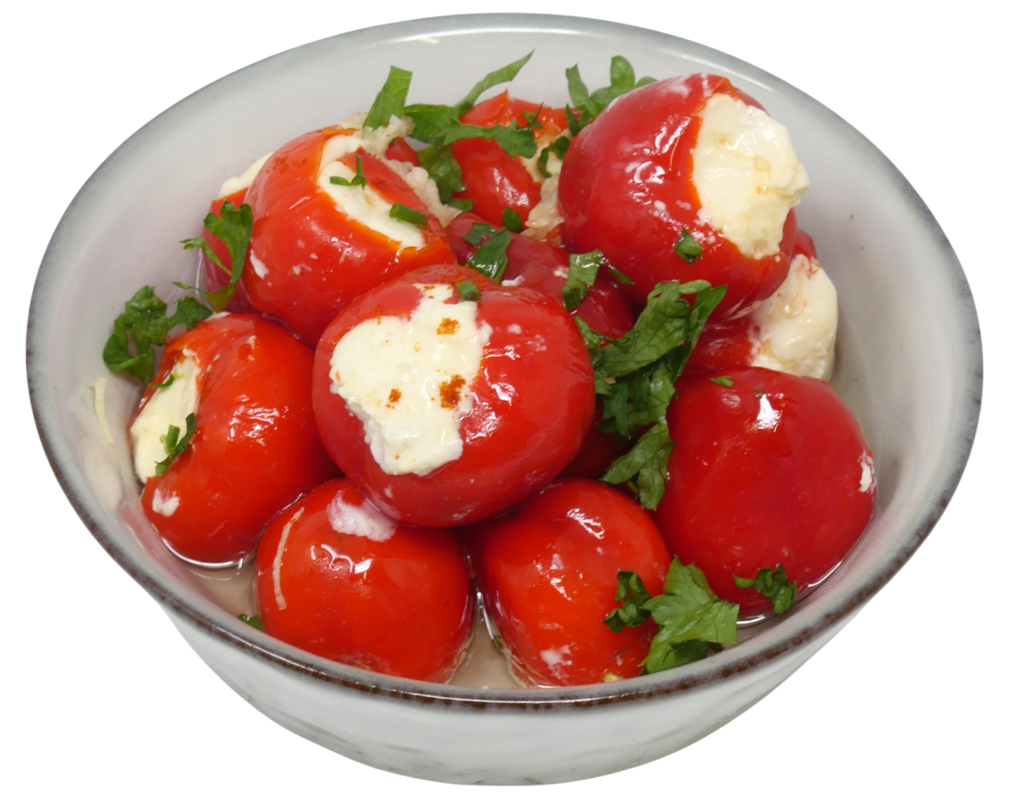 Peppadew gefüllt mit Frischkäse